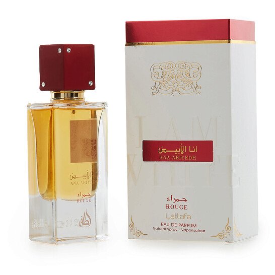 Lattafa-Ana-Abiyedh-Rouge-Eau-de-Parfum.jpg Lattafa Ana Abiyedh Rouge EDP, Unisex 2.04 oz - Image 1