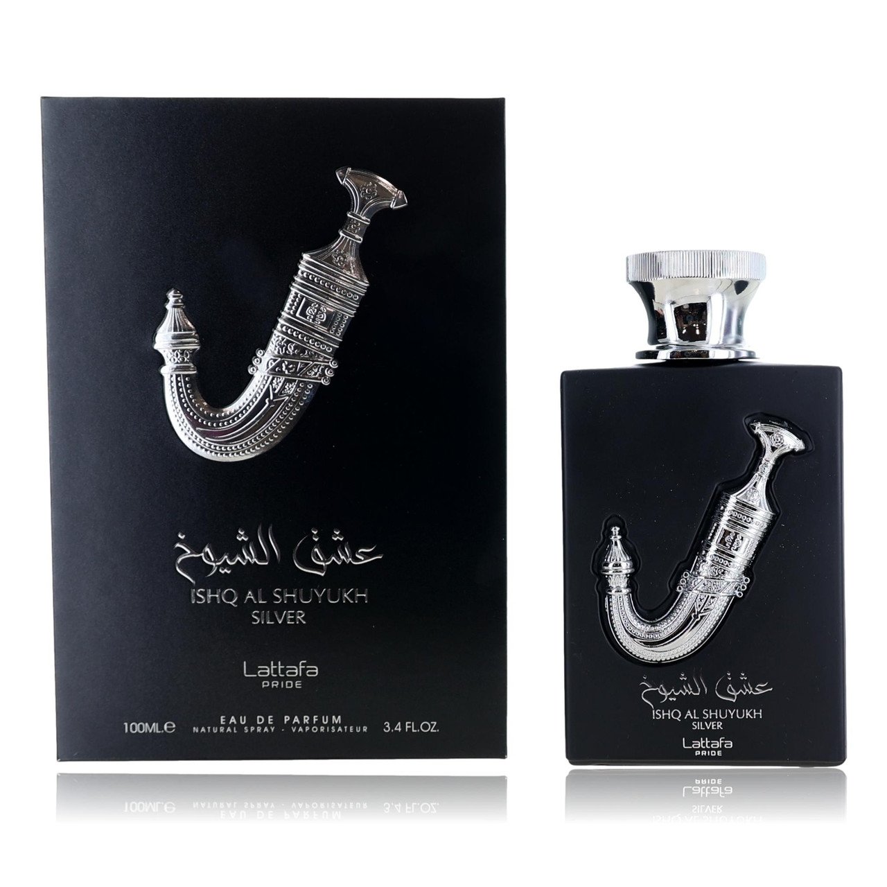 Lattafa-Ishq-Al-Shuyukh-Silver-Eau-de-Parfum.jpg Lattafa Ishq Al Shuyukh Silver EDP, Men’s 3.4 oz - Image 1