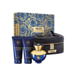 Versace Dylan Blue EDP Gift Set, Women’s 3.4 oz (4-Piece Set)