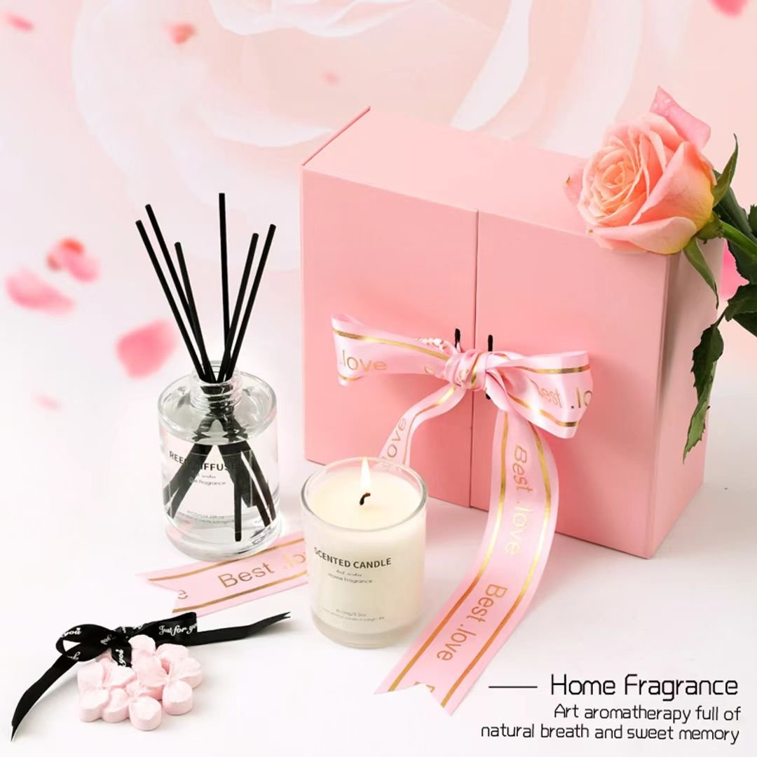GS014-1.jpg Diffuser + Candle Gift Set - Pink (GS014) - Image 1